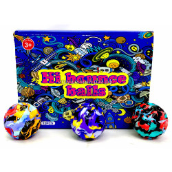 Антистресс шарики Hi bounce balls (диаметр 6,5 см) бокс из 12 шт 35-2