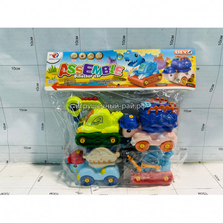 Набор машинок Динозавры (набор из 4 шт) в упаковке RJL589-22D