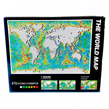 Декоративный конструктор Настенная карта мира (11695 дет) 61203