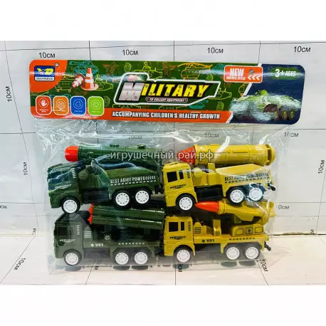Машинки Военная техника (набор из 4 шт) в упаковке 887-1E
