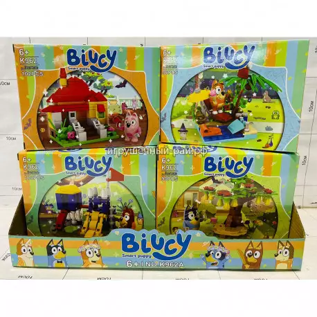 Конструкторы Животные (4 вида, ~102 дет) бокс из 4 шт K962A