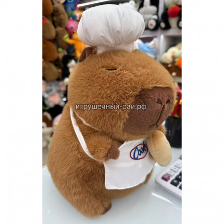 Мягкая игрушка Капибара повар (35 см)