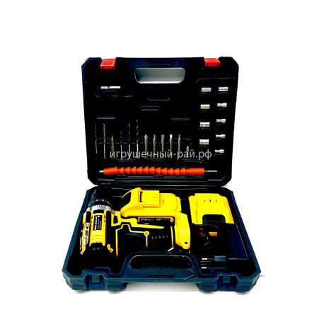 Дрель-шуруповерт аккумуляторный с инструментами 331-18