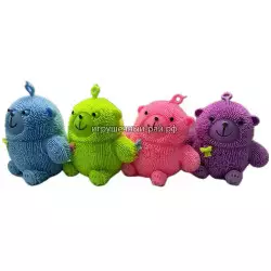 Резиновая игрушка Мишка антистресс (со светом, 17 см) бокс из 24 шт MM-207