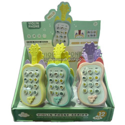 Телефоны Гитара (с русской музыкой, 17 см) бокс из 12 шт Y335-71