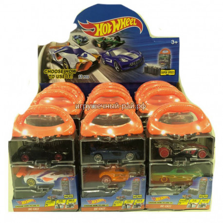 Машинки Хот Вилс в пластиковом кейсе (набор из 3 шт) бокс из 12 шт C265-3A