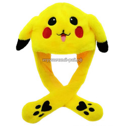 Мягкая шапка с ушами Пикачу B-02