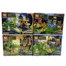 Конструкторы Зомби против растений (YZ, 4 вида, ~99 дет) бокс из 8 шт YZ7032
