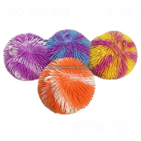 Резиновый шарик антистресс (свет, диаметр 20 см) бокс из 16 шт MM-203