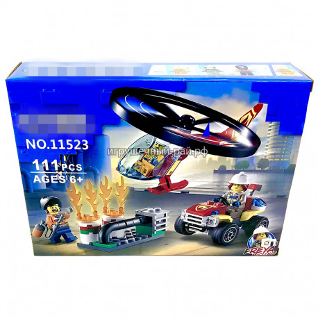 Конструктор Сити - Пжарный спасательный вертолет (111 дет) 11523