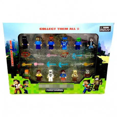 Фигурки Майнкрафт для конструктора (набор из 12 шт) 22620