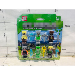 Фигурки для конструктора Майнкрафт (набор из 6 шт) на блистере 33400