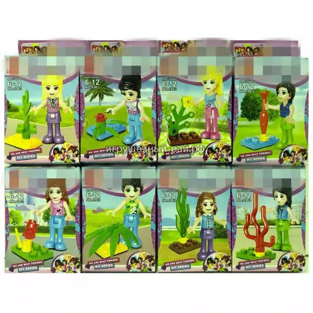 Конструкторы фигурки Френдс (Lebq, 8 видов) бокс из 16 шт 1963-1-8