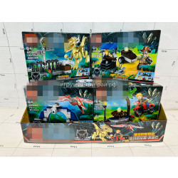 Конструкторы Динозавры (М, 76 дет деталь, 8 видов) бокс из 8 шт MG968