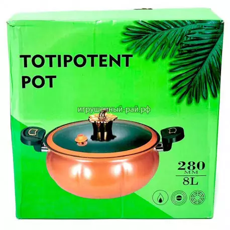 Кастрюля антипригарная с крышкой 8 л TJDQ1-D0976-1778