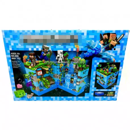 Конструктор Майнкрафт - Синяя крепость (Renzaima, 898 дет) 696