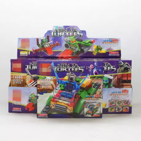 Конструкторы Черепашки ниндзя в боксе 6 шт 74007