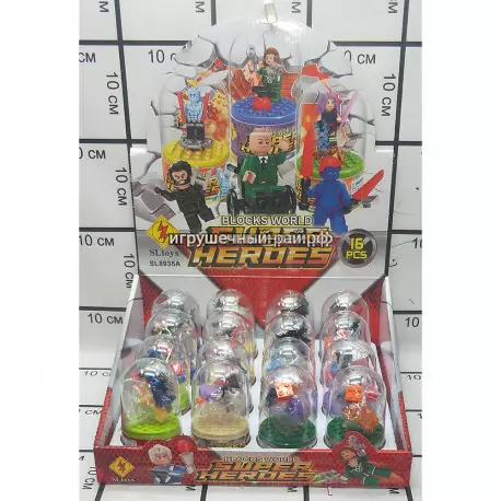Фигурки в яйцах Супер-герои в боксе 16 шт SL8935A