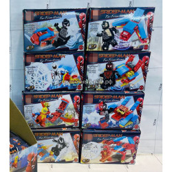 Конструкторы Человек Паук (666, 8 видов, ~47 дет) бокс из 16 шт 66012