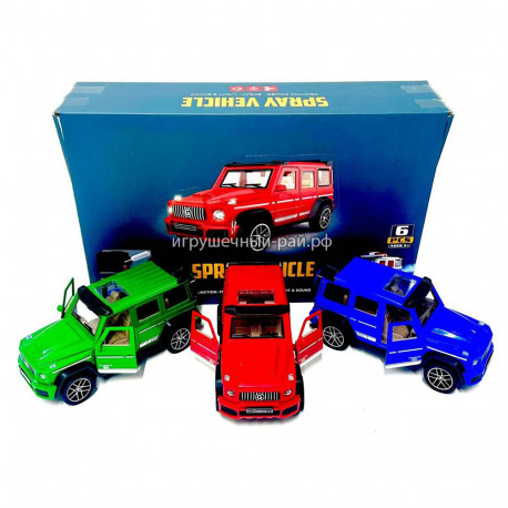 Машинки модельки Гелик (3 вида) бокс из 6 шт YM-9927F