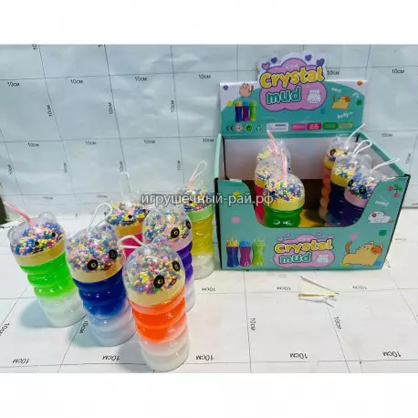 Слаймы в тубе Панда (шарики сверху) бокс из 12 шт 82584-7