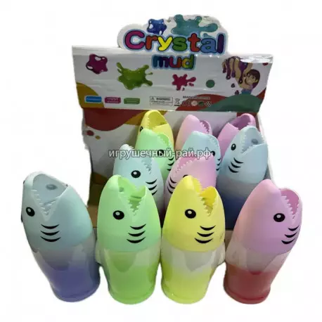 Слаймы Акула (17 см) бокс из 12 шт 2025-215