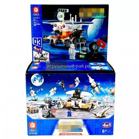 Конструкторы Сити - Космическая экспедиция (F, 4 вида, ~285 дет) бокс из 4 шт FC3330
