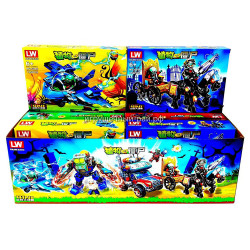 Конструкторы Зомби (LW, 4 вида, ~156 дет) бокс из 8 шт 6040