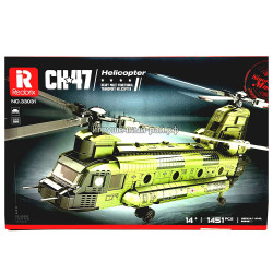 Конструктор Милитари - Военно-транспортный вертолёт Вертолет CH-47 Chinook (1451 дет) 33031