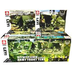 Конструкторы Милитари - Военный спецназ (4 вида) бокс из 8 шт 83016