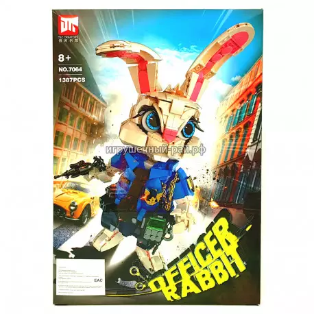 Конструктор Креатор - Заяц Шериф Келли из Зверополиса (1387 дет) 7064