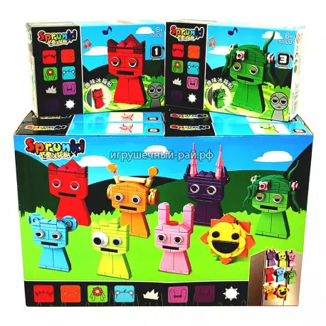 Конструктор Спрунки (8 видов) бокс из 16 шт 10100