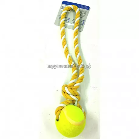 Игрушка для собак грейфер веревка плетеная мяч ручка (упаковка из 12 шт) PBB-19571