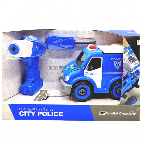Полицейская машина - конструктор с шуроповертом LM8021-22-DZ-1