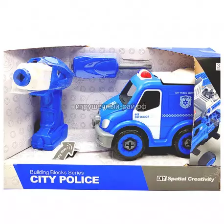 Полицейская машина - конструктор с шуроповертом LM8021-22-DZ-1