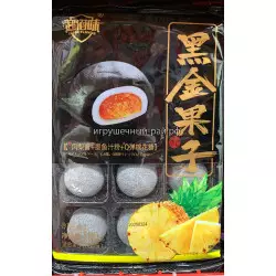 Пирожное Чёрное моти со вкусом Ананас набор 12 шт 180 гр