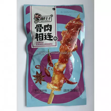 Соевое мясо Острый шашлык из курицы 20 гр (уп. 30 шт)