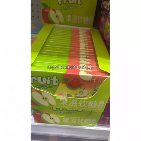 Жевательные конфеты Яблоко 20 гр (уп. 20 шт)