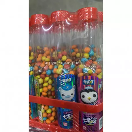 Конфеты драже разноцветные в тубе 20 гр (уп. 20 шт)