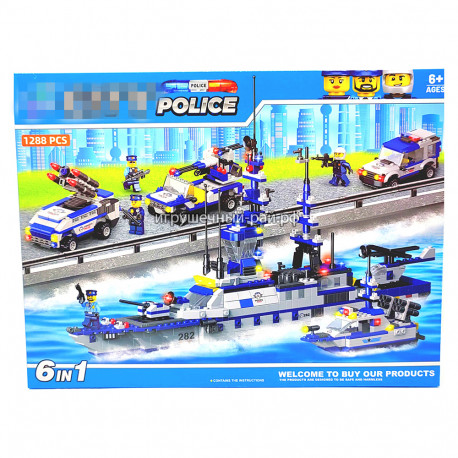 Конструктор Сити - Полицейский военный спецназ (6 в 1, 1288 дет) CH-083