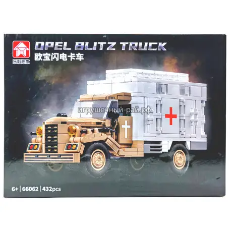Конструктор Советский санитарный грузовик (432 дет) 66062