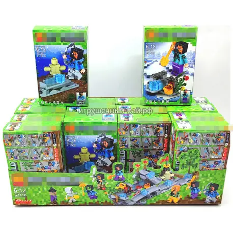 Конструктор Майнкрафт 16 шт в боксе 33118