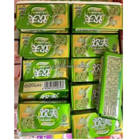 Жевательная резинка Хуаньфу Дыня и зелёный виноград