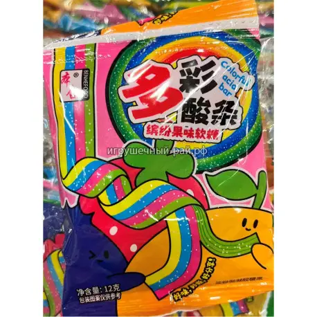 Конфеты Разноцветные кислые полоски