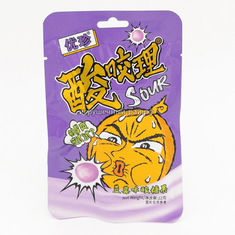 Кислые конфеты Черника 22 гр (уп. 20 шт)