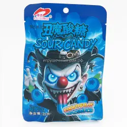 Кислые конфеты Голубика 20 гр (уп. 20 шт)