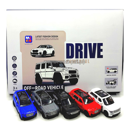 Игрушечный внедорожник бокс из 12 шт D800-01