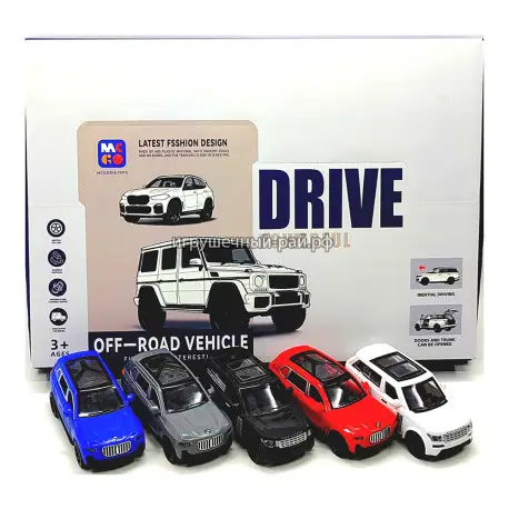 Игрушечный внедорожник бокс из 12 шт D800-01