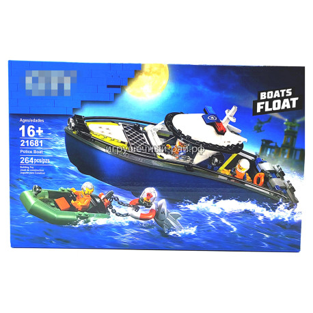 Конструктор Погоня на полицейском катере (264 дет) 21681