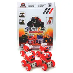 Машинки Трюковые внедорожники (красные) бокс из 12 шт 768-5